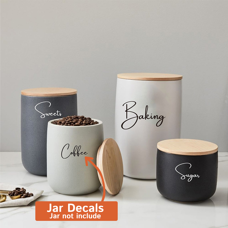 Kitchen.Baking Labels - Naklejka Tylko 8 sztuk Organizacja kuchni