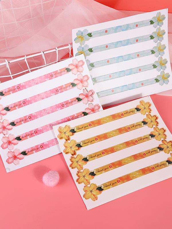 Kitchen.Baking Labels - Kreatywne naklejki 3D z kwiatami wiśni