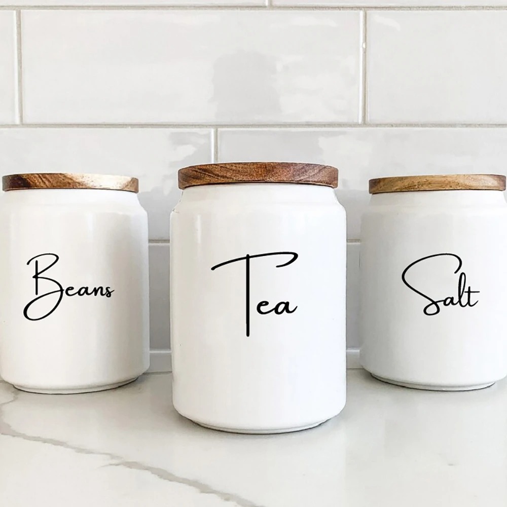 Kitchen.Baking Labels - Etykiety na słoiki do organizacji kuchni,