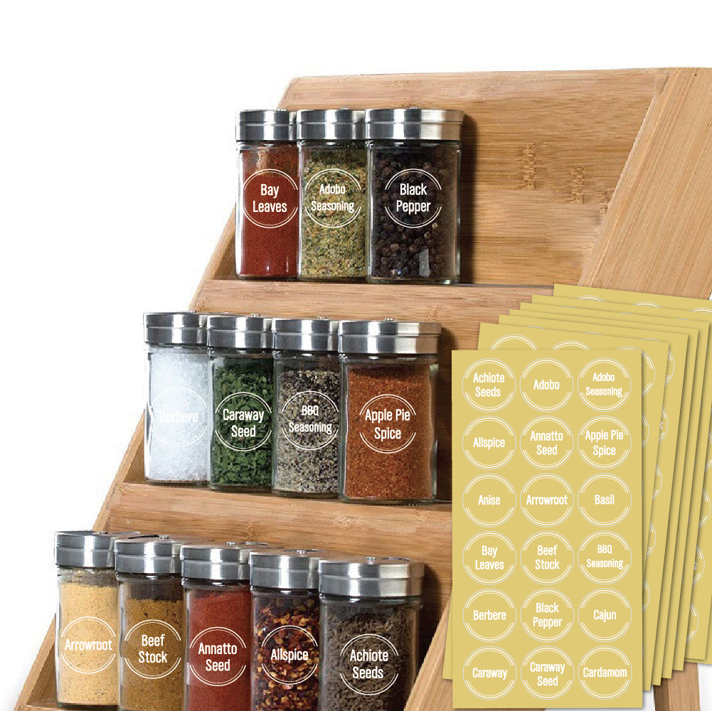 144 szt. Etykiety na słoiki z  – Kitchen.Baking Labels recenzja i cena