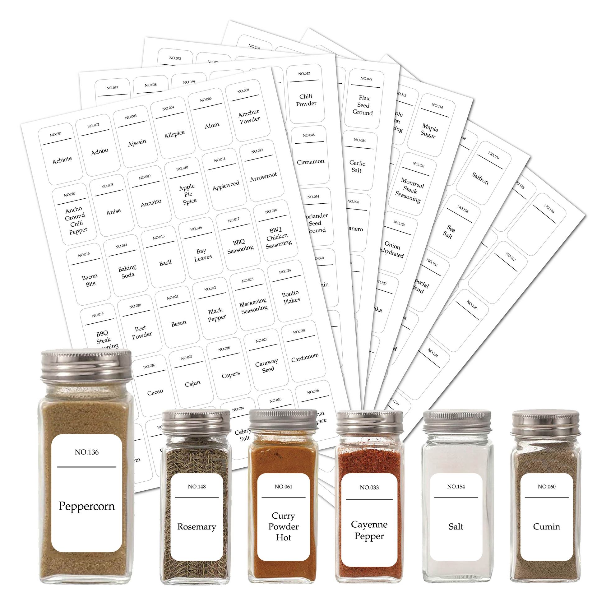 216 szt. Etykiety na słoiki z  – Kitchen.Baking Labels recenzja i cena