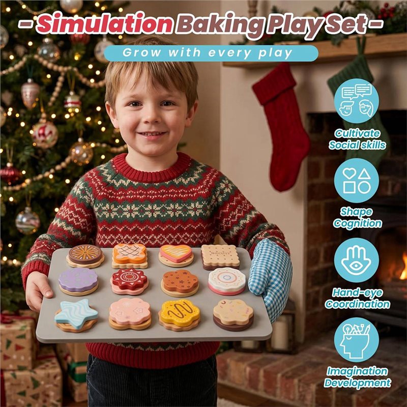 WOWFU - Drewniany Zestaw Ciast – Kitchen Kids Baking Set recenzja i cena