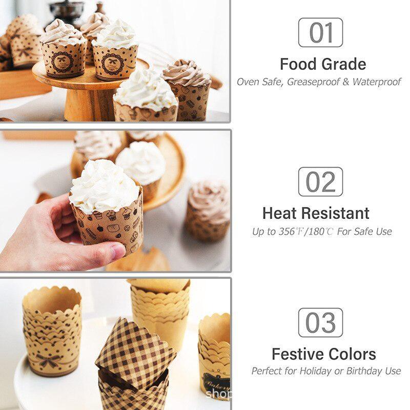 50Pcs/Pack Cupcake Paper Cups  – Kitchen Paper For Baking recenzja i cena