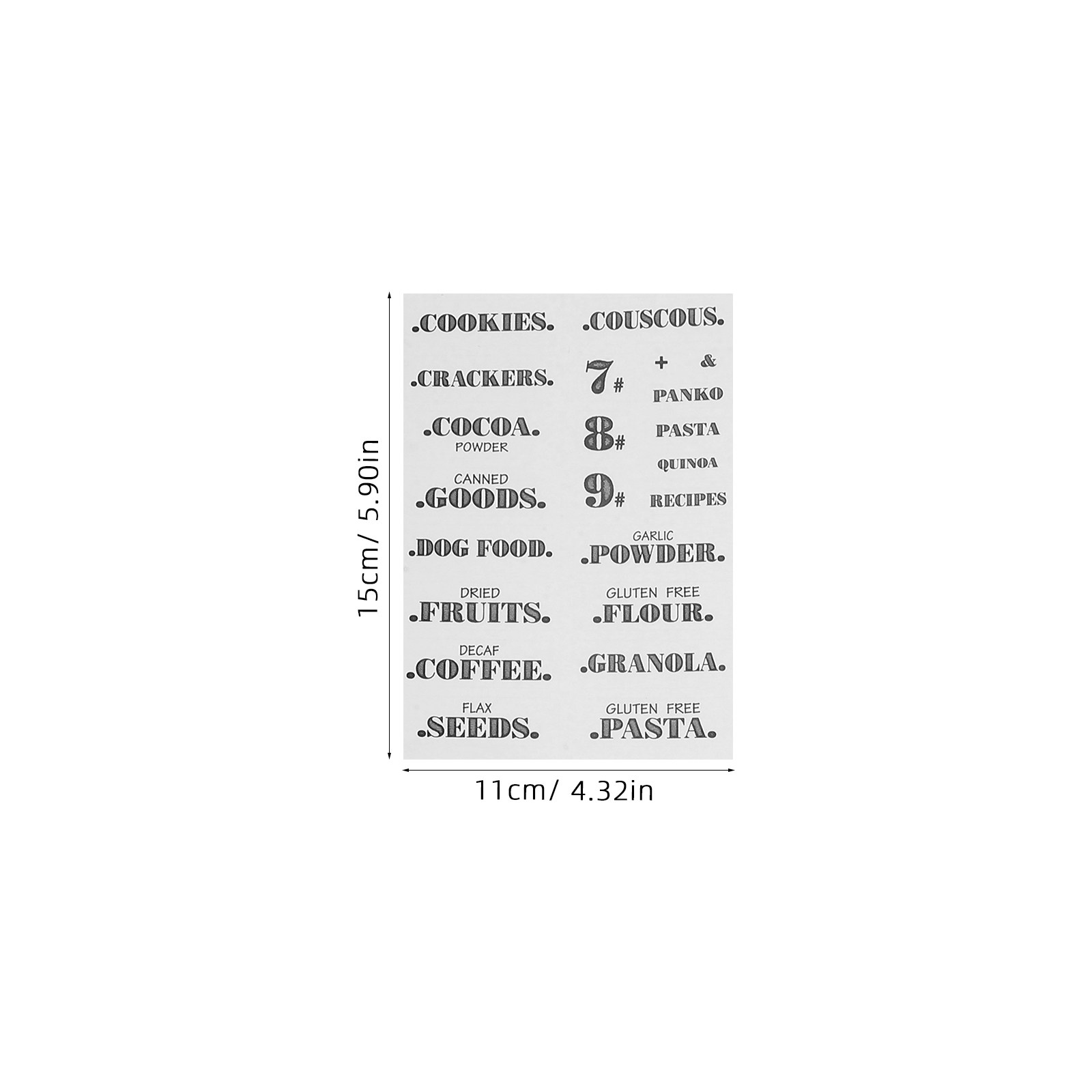 6 arkuszy przezroczystych etyk – Kitchen.Baking Labels recenzja i cena