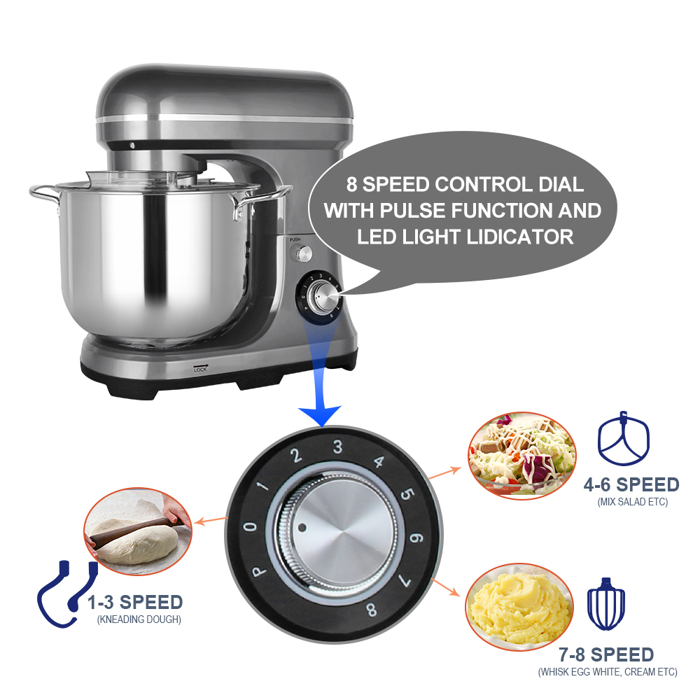 Mikser elektryczny 11L 2000W,  – Kitchen Baking Mixer recenzja i cena