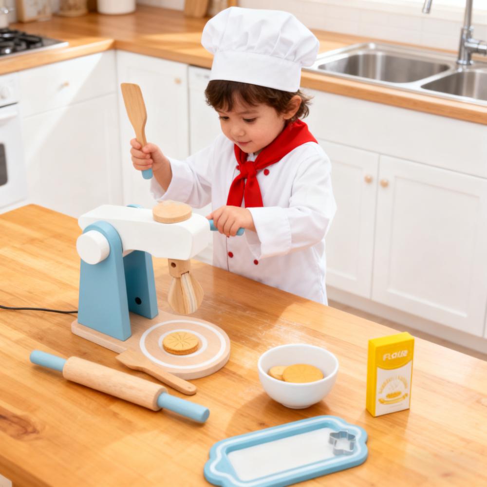 Drewniany zestaw do zabawy w k – Kitchen Kids Baking Set recenzja i cena
